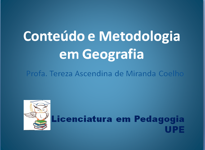 Conteúdo e Metodologia em Geografia | 2024.2 PED